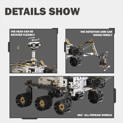 Mars Rover Bouwset met App-Besturing – Programmeerbaar Ruimtevaart Schaalmodel van Bouwblokken