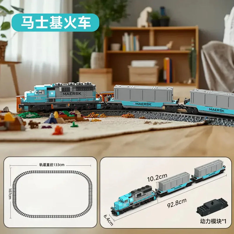 Elektrische Stoomtrein Bouwset met Rails | Schaalmodel