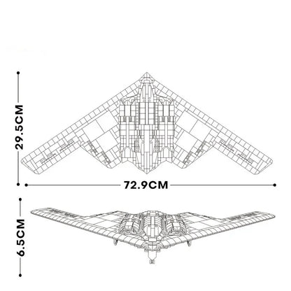 B-2 Spirit Stealth Bommenwerper Bouwset – Militair Schaalmodel van Bouwblokken (2063 stuks)