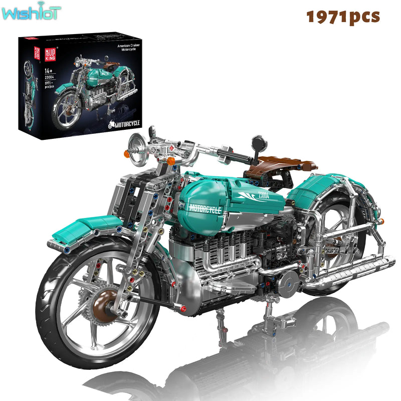 American Cruiser Motor Bouwset – Schaalmodel Motorfiets van Bouwblokken