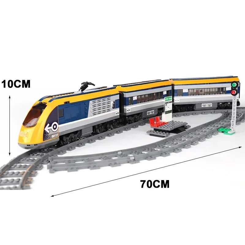 Passagierstrein Bouwset met Afstandsbediening – Schaalmodel Trein van Bouwblokken
