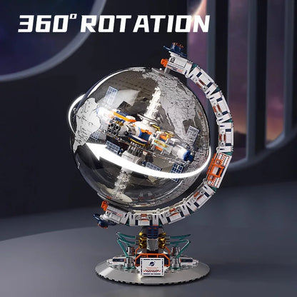 Creatieve Ruimtestation Transparante Globe Bouwstenen Set