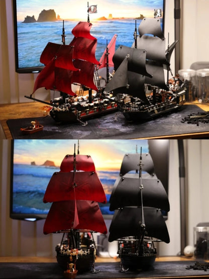 Piratenschip Bouwset – Galjoen Schaalmodel van Bouwblokken
