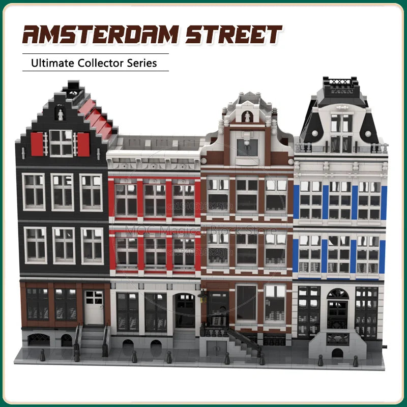 Amsterdamse Grachtenpanden Bouwset – Architectuur Schaalmodel van Bouwblokken