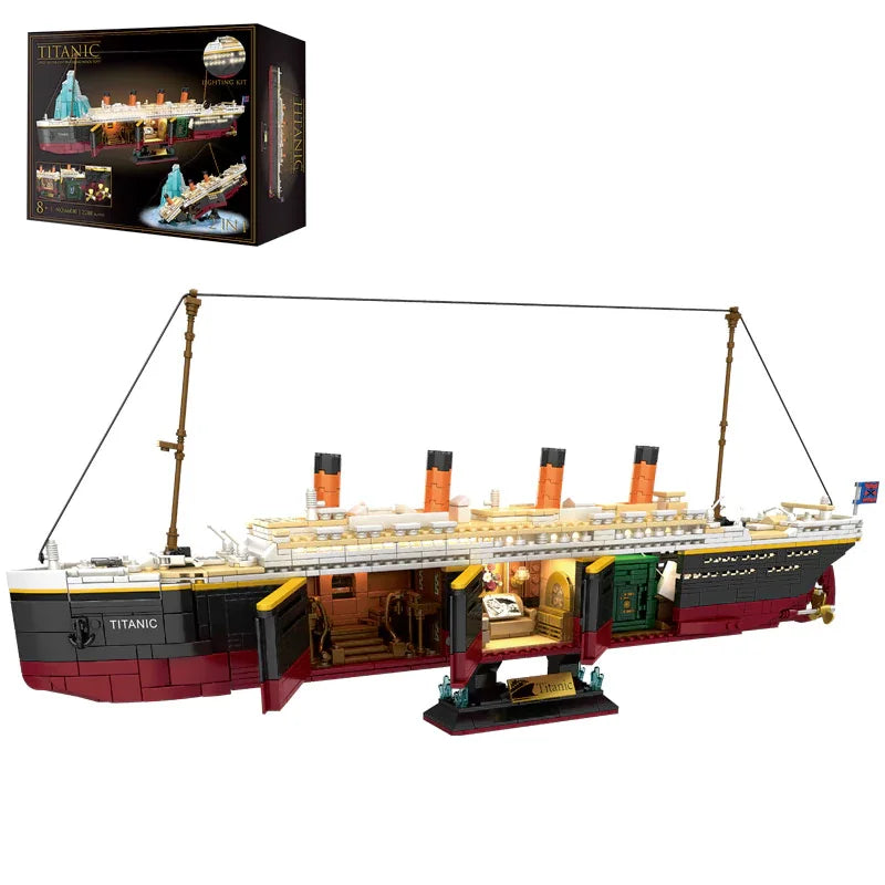 RMS Titanic Bouwset 2-in-1 met LED – Schaalmodel Schip & Wrak (2288 stuks)