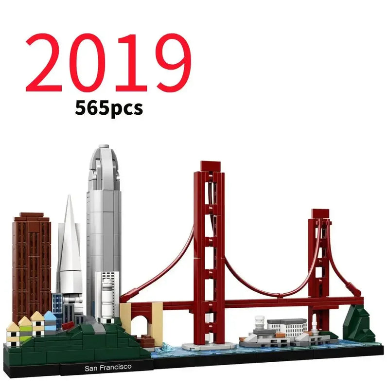 Golden Gate Bridge Bouwset – Architectuur Schaalmodel van Bouwblokken