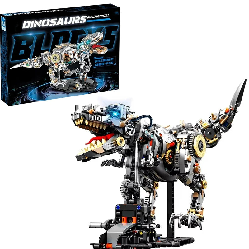Mechanische T-Rex Bouwset met LED-Verlichting – Dinosaurus Schaalmodel (1268 stuks)