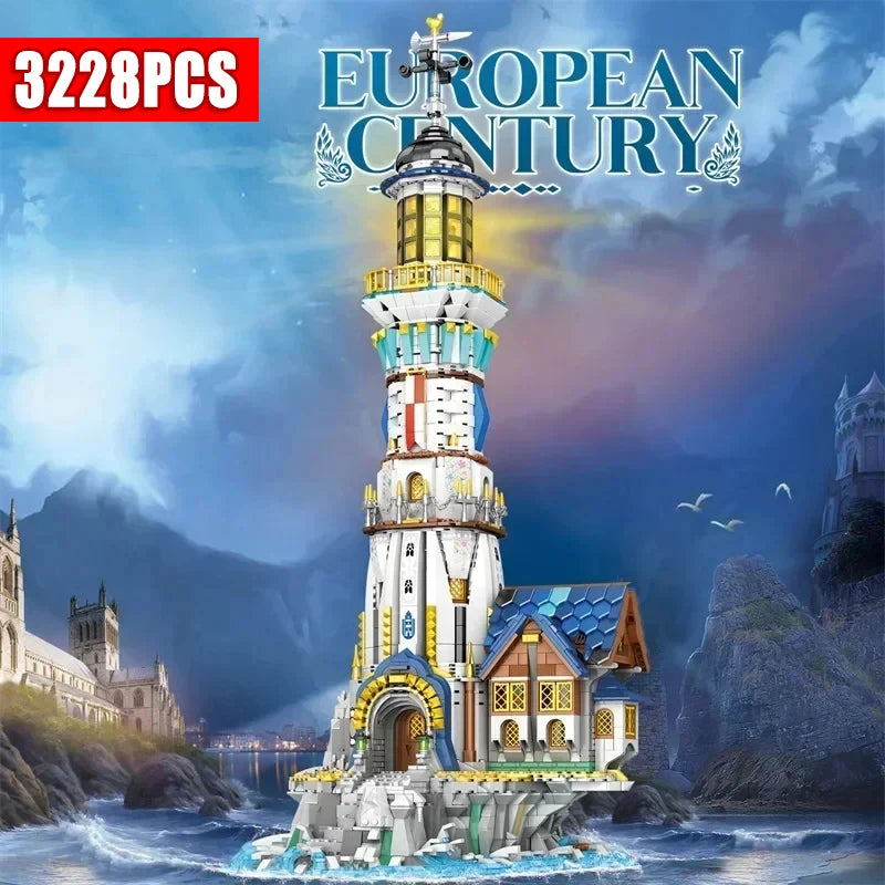 3228 Stuks Middeleeuwse Vuurtoren Bouwstenen Set