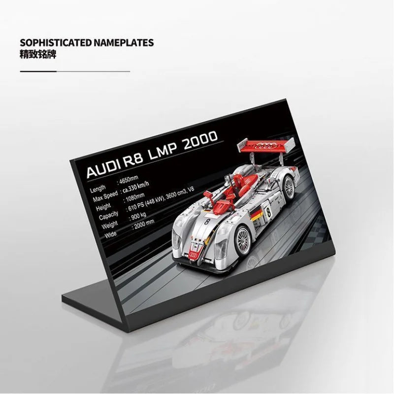 Audi R8 Racewagen Bouwset – Schaalmodel Sportauto van Bouwblokken