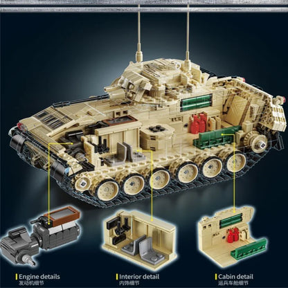 M2 Bradley Pantservoertuig Bouwset – Militair Schaalmodel van Bouwblokken
