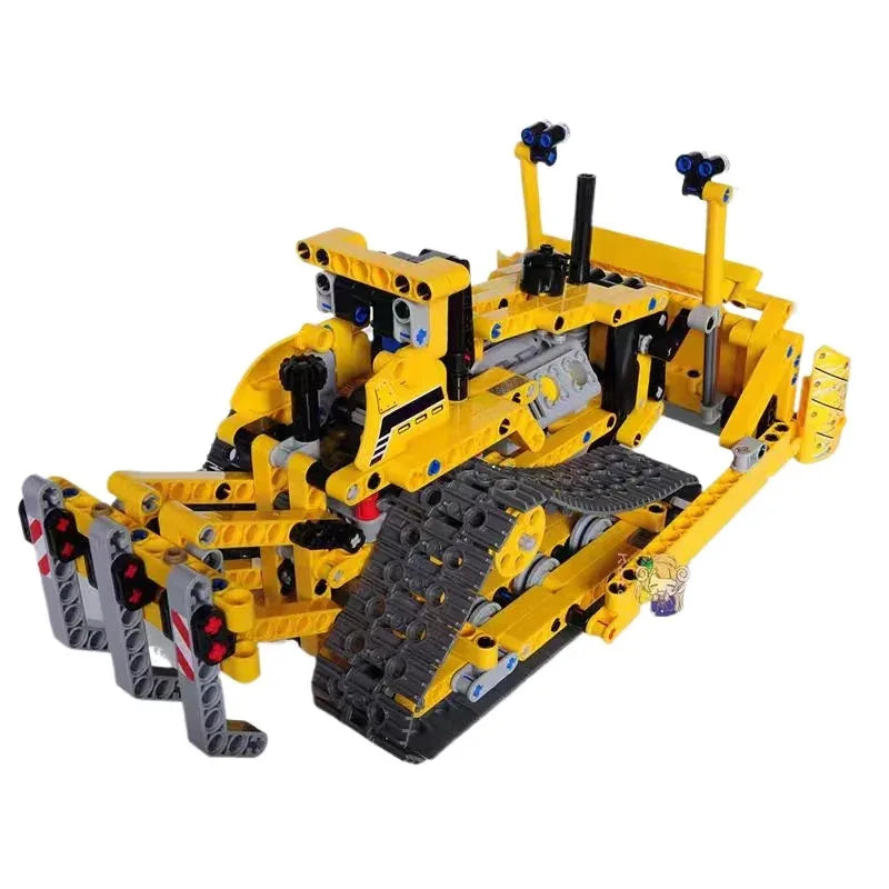 Bulldozer 2-in-1 Bouwset – Bouwvoertuig Schaalmodel van Bouwblokken