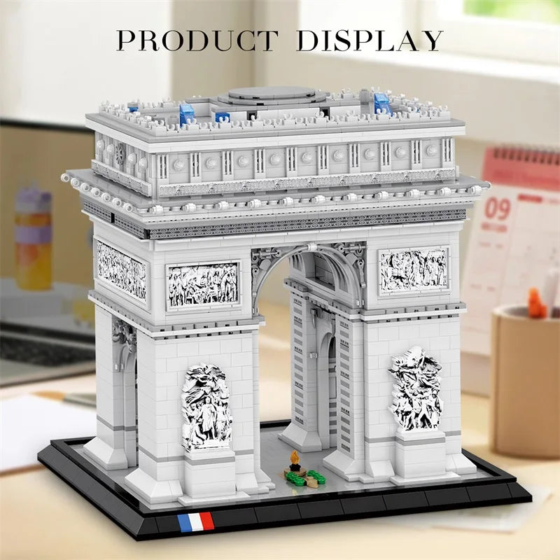 Arc de Triomphe Parijs Bouwset – Architectuur Schaalmodel van Bouwblokken (3381 stuks)
