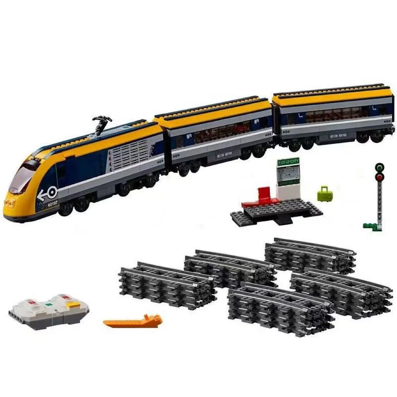 Passagierstrein Bouwset met Afstandsbediening – Schaalmodel Trein van Bouwblokken