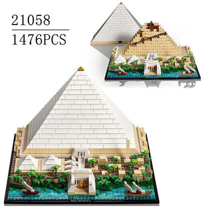 Piramide van Gizeh Bouwset – Architectuur Schaalmodel van Bouwblokken (476 stuks)