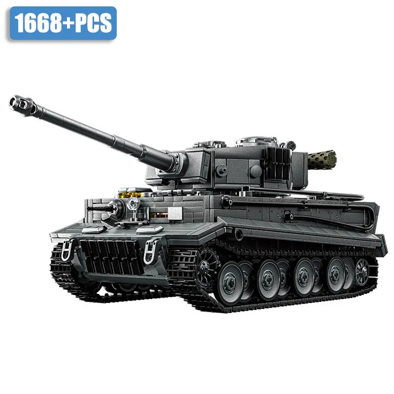WO2 King Tiger Zware Tank Bouwset – Militair Schaalmodel 1:28 van Bouwblokken