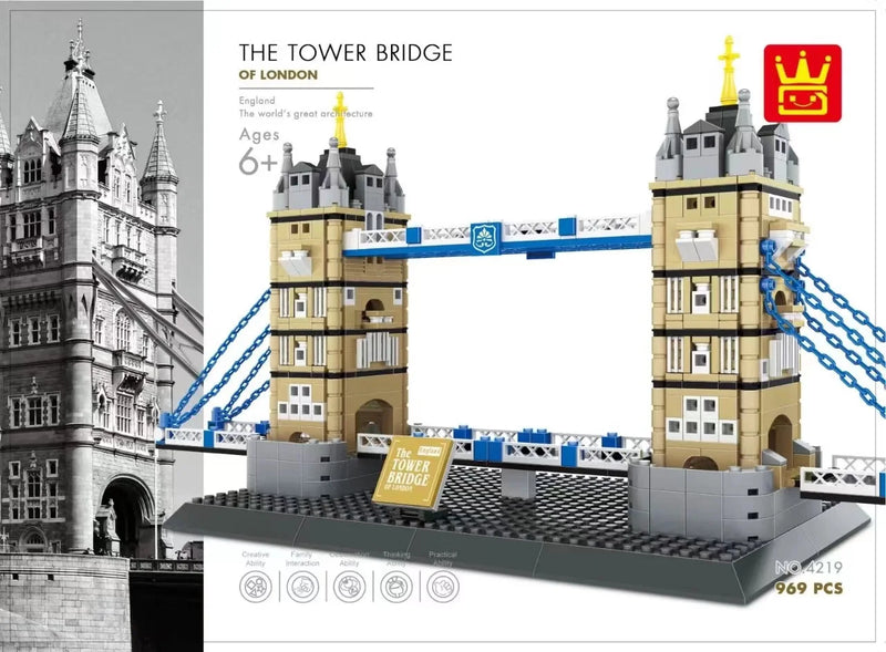 Tower Bridge Londen Bouwset – Architectuur Schaalmodel van Bouwblokken