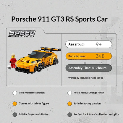 Porsche 911 GT3 RS Bouwset – Schaalmodel Sportauto van Bouwblokken