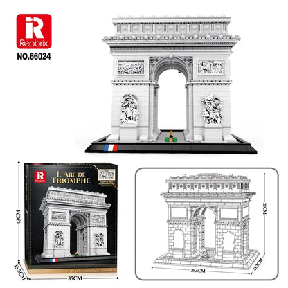 Arc de Triomphe Parijs Bouwset – Architectuur Schaalmodel van Bouwblokken (3381 stuks)