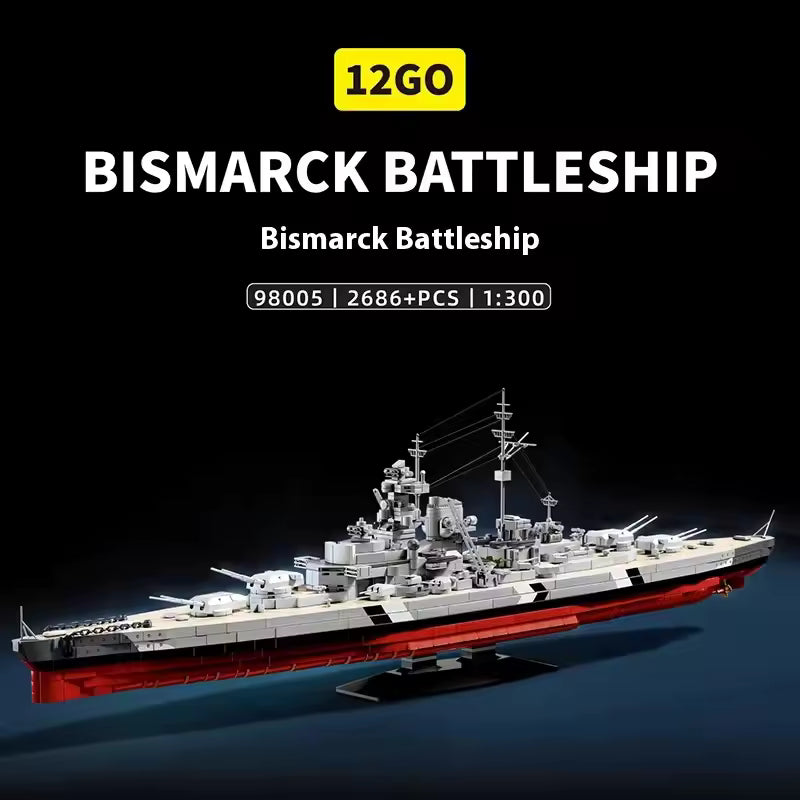WW2 Bismarck Slagschip Bouwblokken