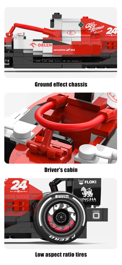 Alfa Romeo C42 F1 Racewagen Bouwset – Schaalmodel 1:24 van Bouwblokken