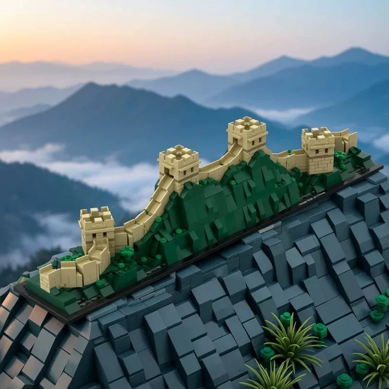 Chinese Muur Bouwset – Architectuur Schaalmodel met Landschap van Bouwblokken