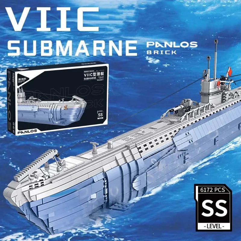 U-552 Onderzeeër Bouwset – Groot Militair Schaalmodel 120cm van Bouwblokken