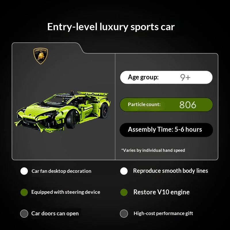 Lamborghini Huracán Bouwset – Schaalmodel Sportauto van Bouwblokken