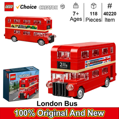 Londen Dubbeldekker Bus Bouwset – Schaalmodel van Bouwblokken (118 stuks)