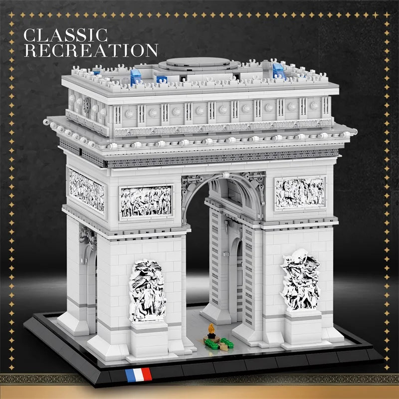 Arc de Triomphe Parijs Bouwset – Architectuur Schaalmodel van Bouwblokken (3381 stuks)