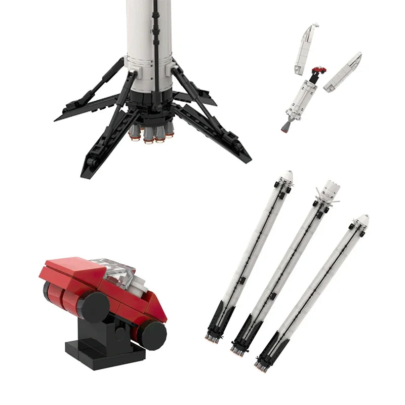Falcon Heavy Raket Bouwset – Ruimtevaart Schaalmodel van Bouwblokken