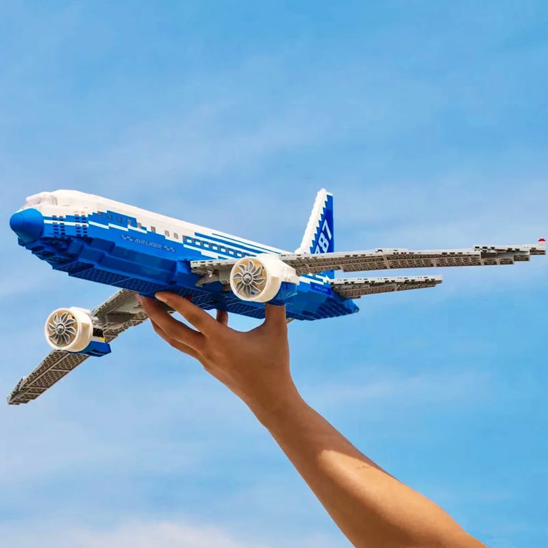 Boeing 787 Vliegtuig Bouwset – Passagiersvliegtuig Schaalmodel van Bouwblokken