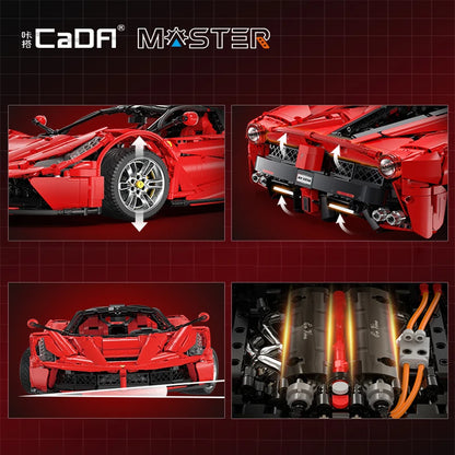 Ferrari LaFerrari Hypercar Bouwset – Schaalmodel Sportauto van Bouwblokken (4739 stuks)