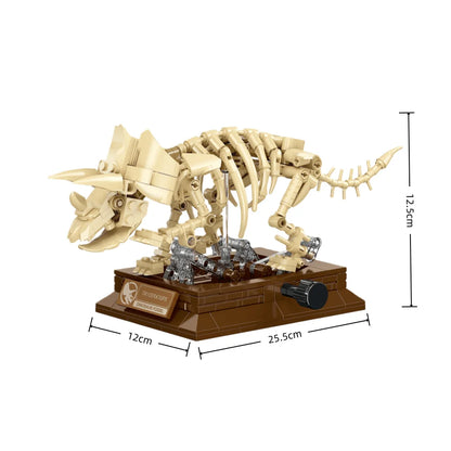 Triceratops Skelet Bouwset – Dinosaurus Fossiel Schaalmodel van Bouwblokken