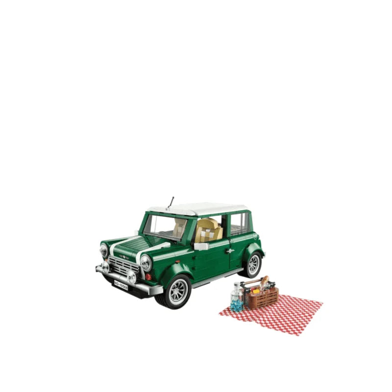 Klassieke Mini Cooper Bouwset – Groen Schaalmodel Auto van Bouwblokken