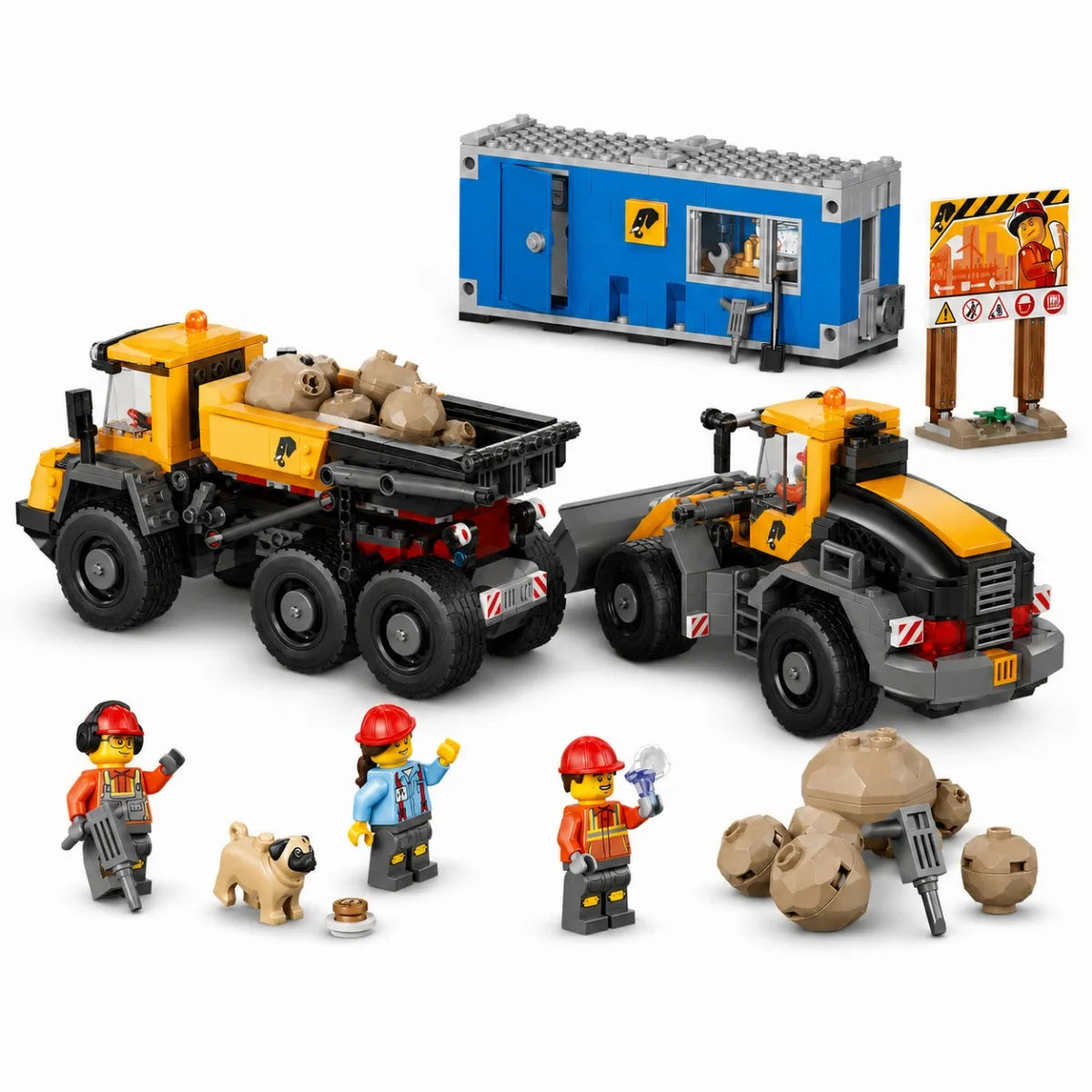 Kiepwagen & Wiellader Bouwset – Bouwvoertuigen Schaalmodel van Bouwblokken (1132 stuks)
