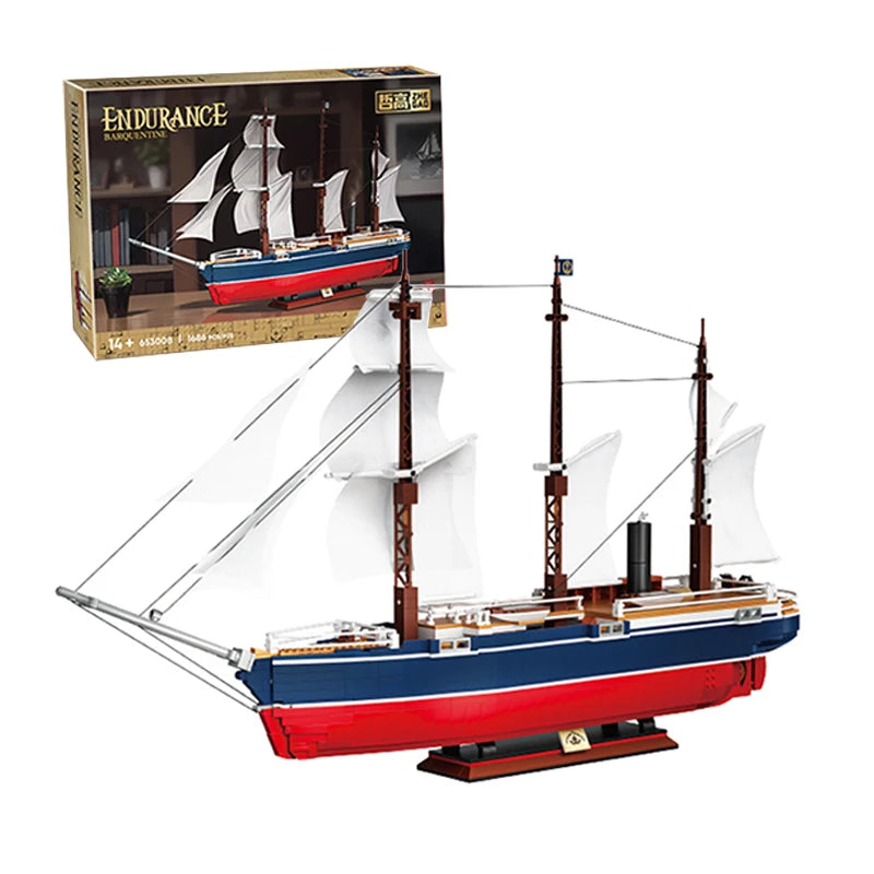 Spookpiratenschip Bouwset – Zwart Skelet Schip Schaalmodel van Bouwblokken (1424 stuks)